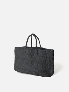 Sisal Oval Bag - Charcoal