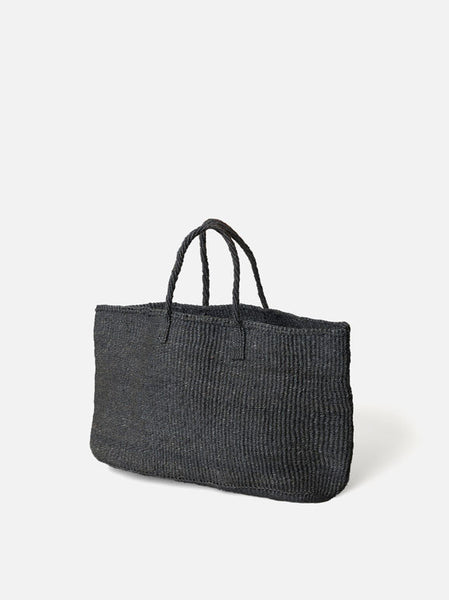 Sisal Oval Bag - Charcoal