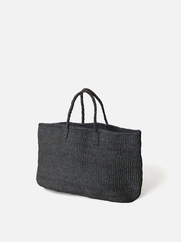 Sisal Oval Bag - Charcoal