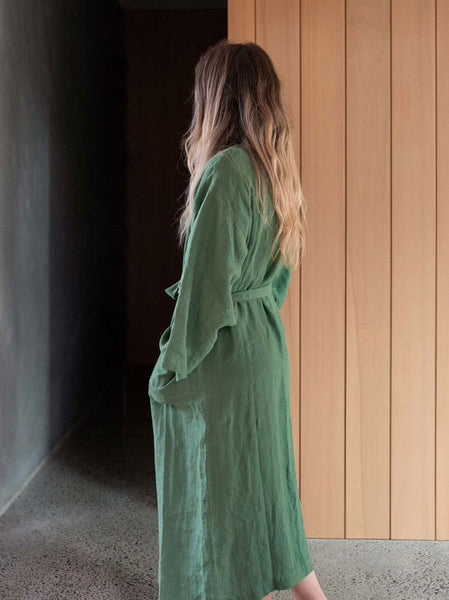 Citta Spearmint Linen Robe