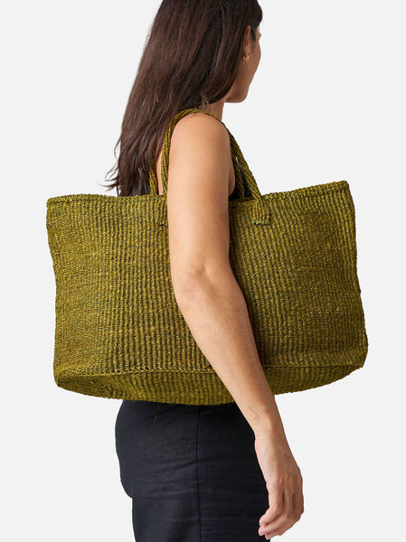 Sisal Oval Bag - Olive