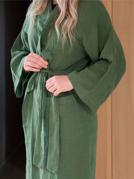 Citta Spearmint Linen Robe