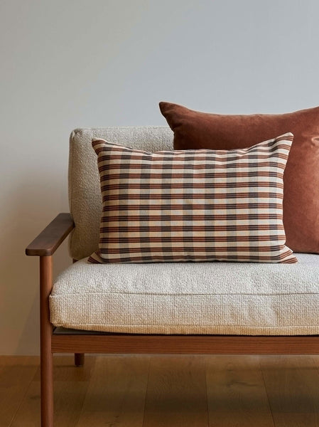 Folio Cushion Cover - Russet/Mulberry