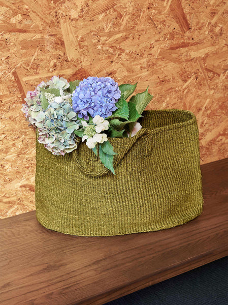 Sisal Oval Bag - Olive