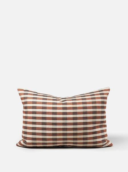 Folio Cushion Cover - Russet/Mulberry