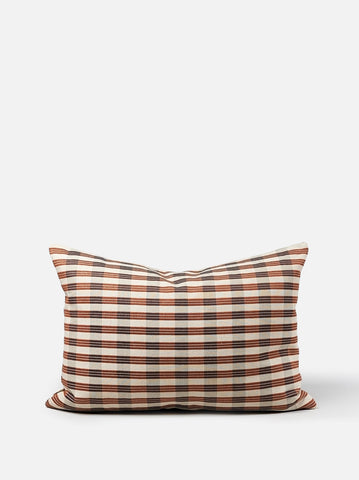 Folio Cushion Cover - Russet/Mulberry