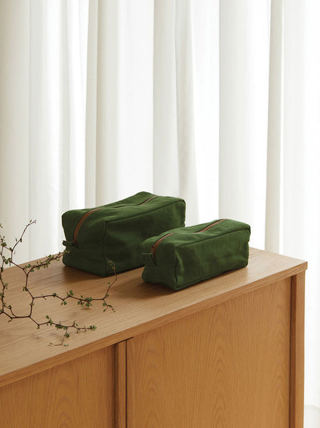 Marlo Contrast Wash Bag | Spirulina/Masala | Small