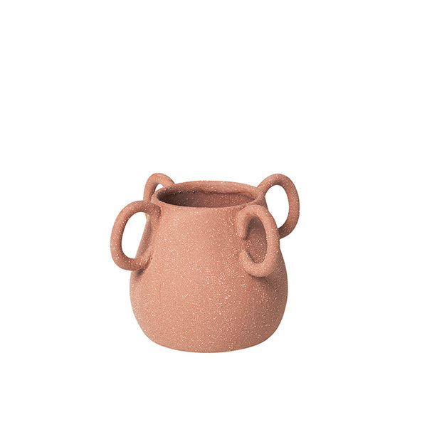 Horn Vase in Terracotta