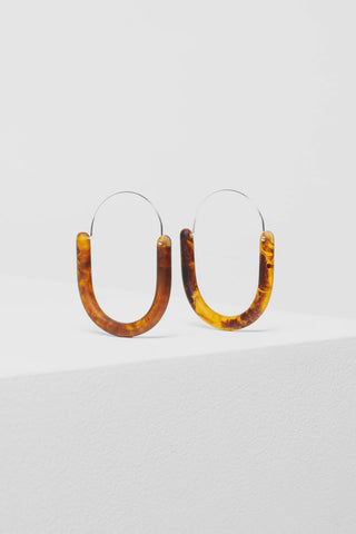 Aki Hoop Earrings | Tortoise Shell