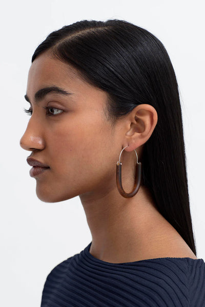 Aki Hoop Earrings | Tortoise Shell