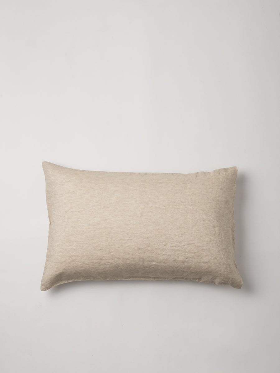 Chambray Linen Pillowcase Pair | Oatmeal
