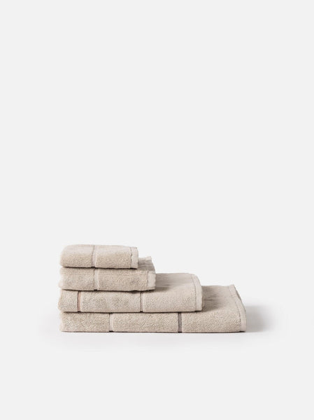 Pia Cotton Bath Towel | Oat Multi