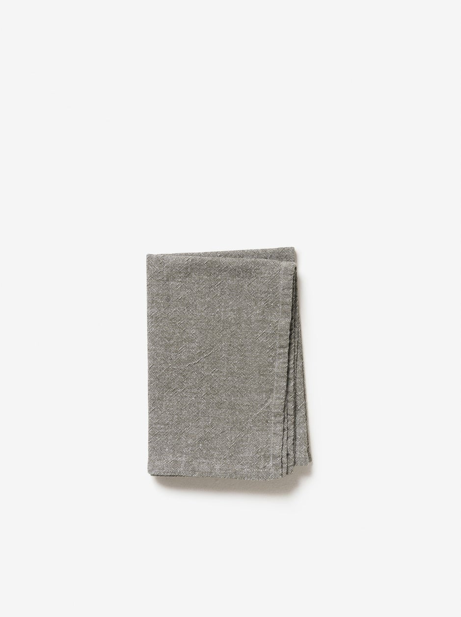 Stripe Washed Cotton Tea towel | Olive